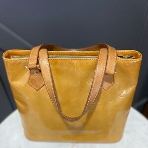 Louis Vuitton Yellow Monogram Vernis Handbag